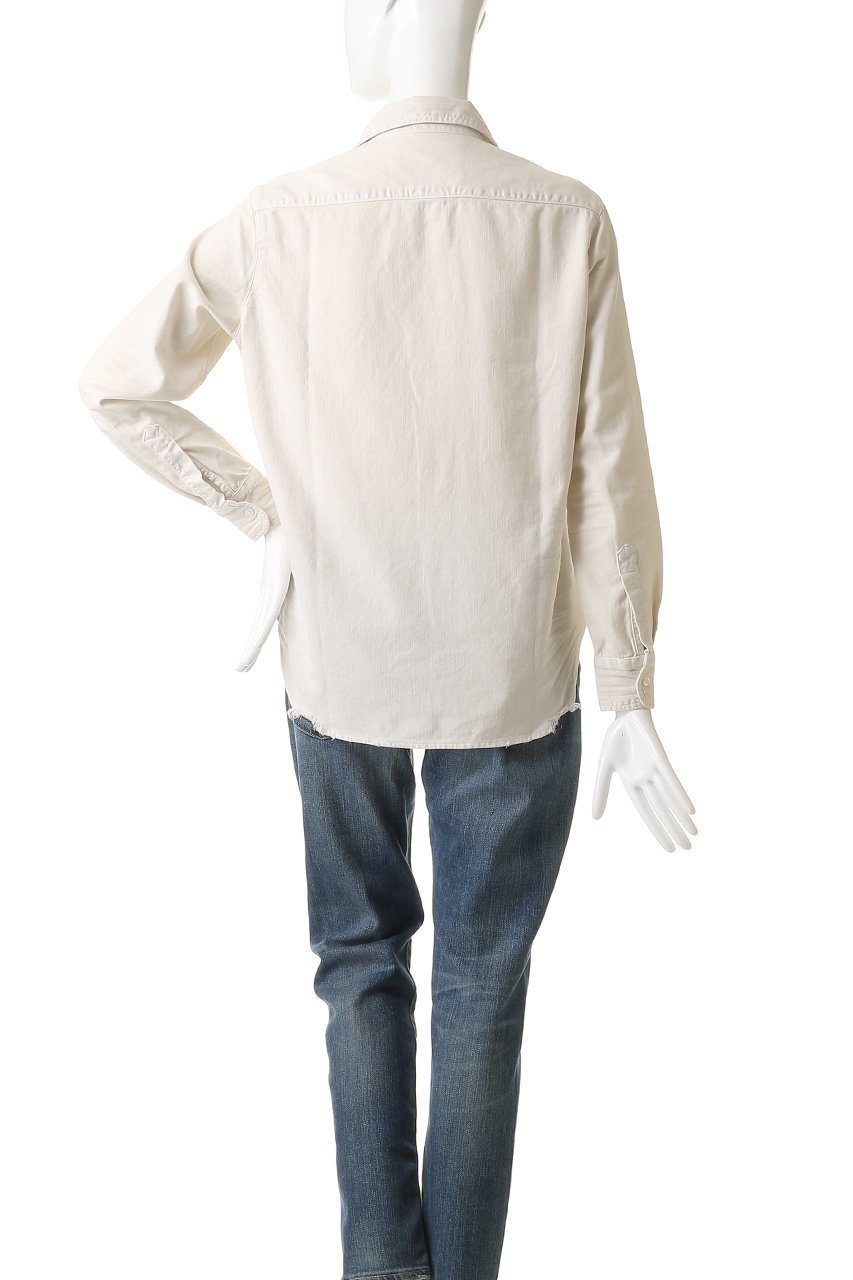 【フランク&アイリーン/Frank&Eileen】のEILEEN イタリアンフェイマスカラーデニム シャツ 人気、トレンドファッション・服の通販 founy(ファニー) 　ファッション　Fashion　レディースファッション　Fashion for Women　トップス・カットソー　Cut & Sew Tops　シャツ・ブラウス・オフィスカジュアル　Elegant Blouses & Button-Ups　コンパクト　Compact, Small Size　シンプル　Simple, Minimal　スリーブ　Sleeve, Long Sleeve / Short Sleeve　ダメージ　Distressed, Destroyed　デニム　Denim, Jeans Material　ポケット　Pocket, Pocket Detail　ロング　Long, Long-Length　定番　Standard, Basic Item　other-4|ID: prp329100004931373 ipo3291000000037013253