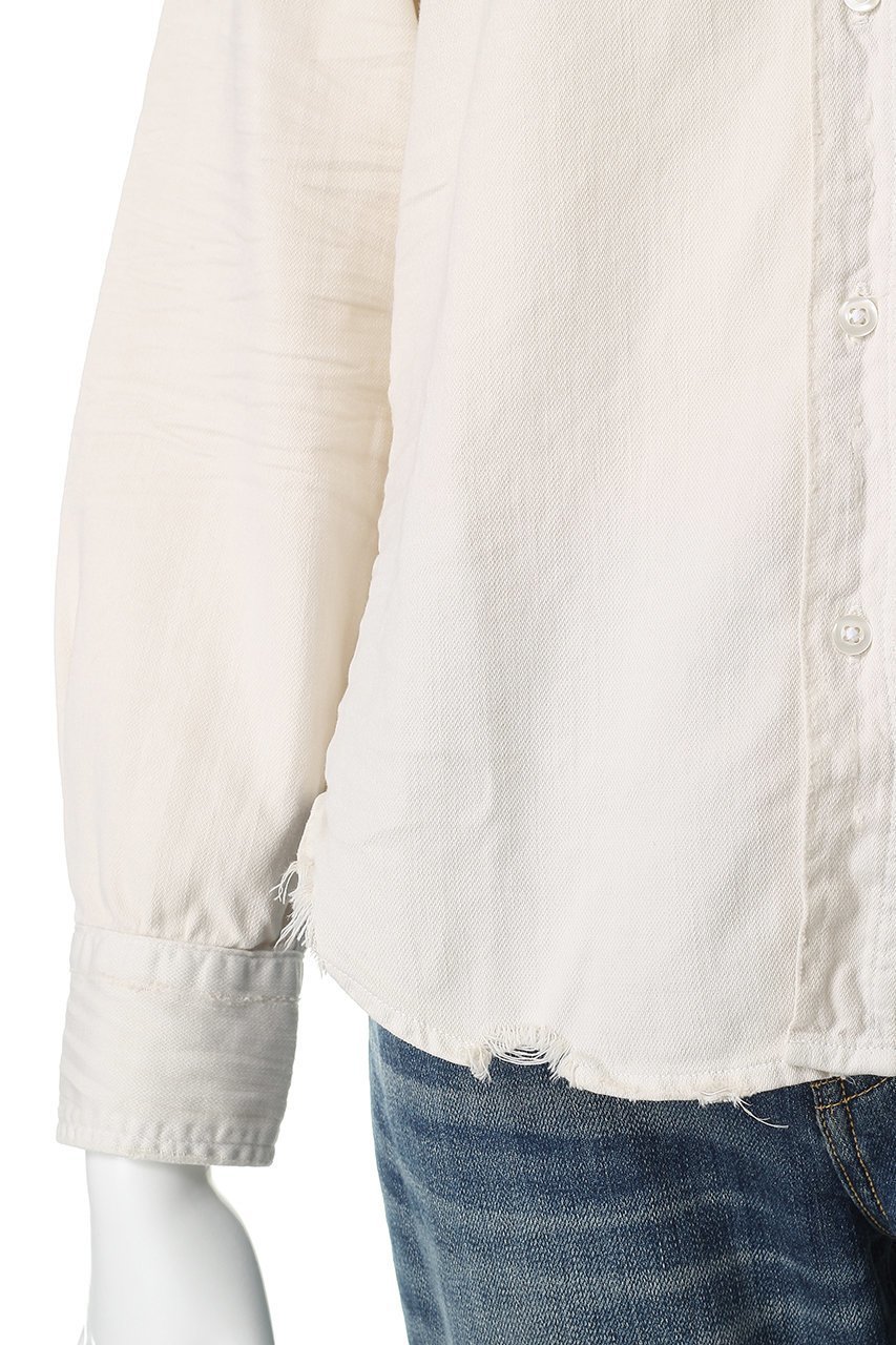 【フランク&アイリーン/Frank&Eileen】のEILEEN イタリアンフェイマスカラーデニム シャツ 人気、トレンドファッション・服の通販 founy(ファニー) 　ファッション　Fashion　レディースファッション　Fashion for Women　トップス・カットソー　Cut & Sew Tops　シャツ・ブラウス・オフィスカジュアル　Elegant Blouses & Button-Ups　コンパクト　Compact, Small Size　シンプル　Simple, Minimal　スリーブ　Sleeve, Long Sleeve / Short Sleeve　ダメージ　Distressed, Destroyed　デニム　Denim, Jeans Material　ポケット　Pocket, Pocket Detail　ロング　Long, Long-Length　定番　Standard, Basic Item　other-6|ID: prp329100004931373 ipo3291000000037013257