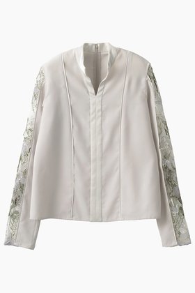 【ミューラル/MURRAL】 Tears フラワー レース トップス大人の最旬トレンドファッション＆コーディネート founy(ファウニー) ファッション Fashion レディースファッション Fashion for Women トップス・カットソー Cut & Sew Tops シャツ・ブラウス・オフィスカジュアル Elegant Blouses & Button-Ups レーストップス・繊細レースブラウス Lace Tops / Delicate Lace Blouses 2025年 2025 2025-2026秋冬・A/W Autumn/Winter 2025–26 AW25–26 エレガント 上品 Elegant ケミカル Chemical, Chemical Wash コレクション Collection, Seasonal Line サテン Satin, Glossy Fabric スタンド Stand Collar, Upright Stand スリーブ Sleeve, Long Sleeve / Short Sleeve ダブル Double, Double-Breasted ハンド Hand, Handmade フェイス Face, Facial Design フラワー Flower, Floral ミックス Mix, Mixed Style モチーフ Motif, Design Theme レース Lace, Lace Fabric ロング Long, Long-Length A/W・秋冬 Autumn/Winter |ID:prp329100004931384