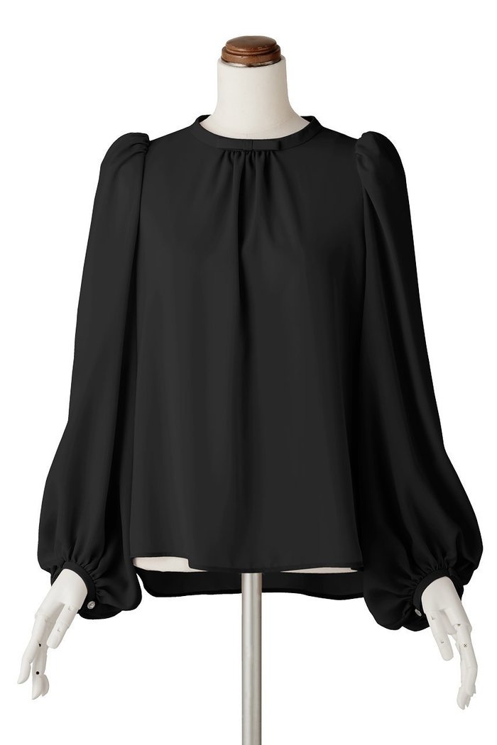 【デイジーリン/DAISY LIN】のBlouse “Audrey Ribbon II” インテリア・キッズ・メンズ・レディースファッション・服の通販 founy(ファニー) https://founy.com/ ファッション Fashion レディースファッション Fashion for Women トップス・カットソー Cut & Sew Tops シャツ・ブラウス・オフィスカジュアル Elegant Blouses & Button-Ups ウォッシャブル Machine Washable シンプル Simple, Minimal スリーブ Sleeve, Long Sleeve / Short Sleeve チュール Tulip, Tulip Motif ドレープ Drape, Draping Fabric フロント Front, Front Design リボン Ribbon, Bow ロング Long, Long-Length 人気 Popular, Best Seller 秋 Autumn |ID: prp329100004931389 ipo3291000000037013381