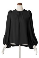 【デイジーリン/DAISY LIN】のBlouse “Audrey Ribbon II” 人気、トレンドファッション・服の通販 founy(ファニー) ファッション Fashion レディースファッション Fashion for Women トップス・カットソー Cut & Sew Tops シャツ・ブラウス・オフィスカジュアル Elegant Blouses & Button-Ups ウォッシャブル Machine Washable シンプル Simple, Minimal スリーブ Sleeve, Long Sleeve / Short Sleeve チュール Tulip, Tulip Motif ドレープ Drape, Draping Fabric フロント Front, Front Design リボン Ribbon, Bow ロング Long, Long-Length 人気 Popular, Best Seller 秋 Autumn |ID:prp329100004931389