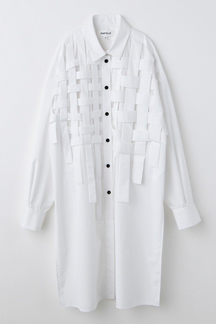 【エンフォルド/ENFOLD】のGRID SHIRT/シャツ インテリア・キッズ・メンズ・レディースファッション・服の通販 founy(ファウニー) https://founy.com/ ファッション Fashion レディースファッション Fashion for Women トップス・カットソー Cut & Sew Tops シャツ・ブラウス・オフィスカジュアル Elegant Blouses & Button-Ups スリーブ Sleeve, Long Sleeve / Short Sleeve バランス Balance, Style Balance ロング Long, Long-Length エレガント 上品 Elegant |ID: prp329100004931393 ipo3291000000037013419