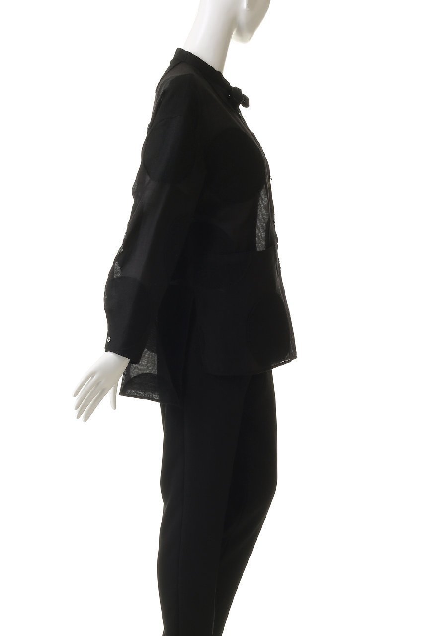 【プレインピープル/PLAIN PEOPLE】のビッグドットスラッシュネックシャツ 人気、トレンドファッション・服の通販 founy(ファニー) 　ファッション　Fashion　レディースファッション　Fashion for Women　トップス・カットソー　Cut & Sew Tops　シャツ・ブラウス・オフィスカジュアル　Elegant Blouses & Button-Ups　スリーブ　Sleeve, Long Sleeve / Short Sleeve　ドット　Polka Dot, Dot Pattern　モダン　Modern, Contemporary　リボン　Ribbon, Bow　ロング　Long, Long-Length　other-3|ID: prp329100004931398 ipo3291000000037013452