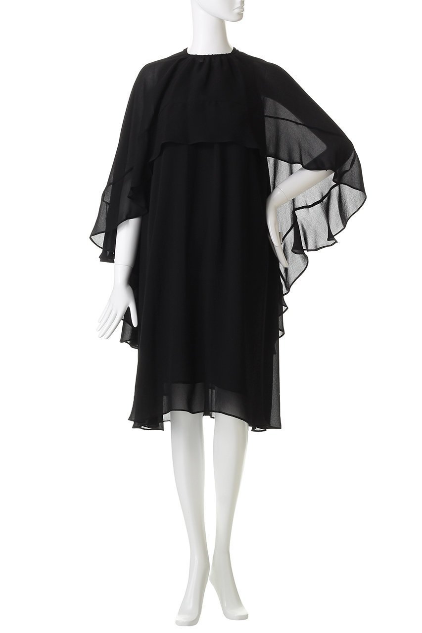 【ジェイドット/j.】のトリアセジョーゼットフリルドレスブラウス 人気、トレンドファッション・服の通販 founy(ファニー) 　ファッション　Fashion　レディースファッション　Fashion for Women　トップス・カットソー　Cut & Sew Tops　シャツ・ブラウス・オフィスカジュアル　Elegant Blouses & Button-Ups　ワンピース　Dresses　フォーマル・パーティードレス・結婚式用ドレス　Elegant & Casual Dresses　エアリー　Airy Texture　シアー　Sheer, See-Through　ジョーゼット　Georgette, Semi-Sheer Fabric　スリーブ　Sleeve, Long Sleeve / Short Sleeve　パーティ　Party, Party Style　フェミニン　Feminine, Girly　フリル　Frill, Ruffle　ロング　Long, Long-Length　other-2|ID: prp329100004931401 ipo3291000000037013477