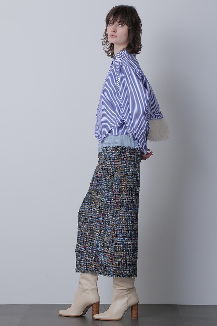 【ヒューエルミュージアム/hueLe Museum】の【STUMBLY】Fur Trim Combi Shirts 人気、トレンドファッション・服の通販 founy(ファニー) 　ファッション　Fashion　レディースファッション　Fashion for Women　トップス・カットソー　Cut & Sew Tops　シャツ・ブラウス・オフィスカジュアル　Elegant Blouses & Button-Ups　シンプル　Simple, Minimal　スリーブ　Sleeve, Long Sleeve / Short Sleeve　ポケット　Pocket, Pocket Detail　ロング　Long, Long-Length　other-4|ID: prp329100004931411 ipo3291000000037013581