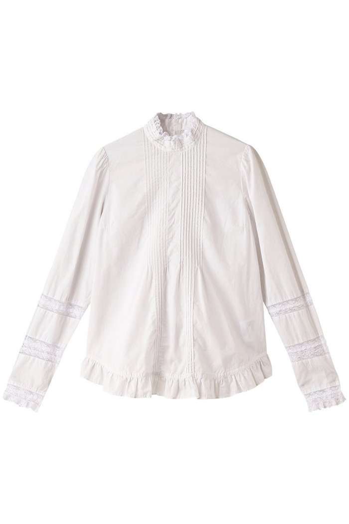 【コルピエロ/Col Pierrot】のフランス製レースブラウス インテリア・キッズ・メンズ・レディースファッション・服の通販 founy(ファウニー) https://founy.com/ ファッション Fashion レディースファッション Fashion for Women トップス・カットソー Cut & Sew Tops シャツ・ブラウス・オフィスカジュアル Elegant Blouses & Button-Ups ジャケット Jacket, Outerwear スリーブ Sleeve, Long Sleeve / Short Sleeve フランス France, French レース Lace, Lace Fabric ロング Long, Long-Length エレガント 上品 Elegant 春 Spring 秋 Autumn |ID: prp329100004931414 ipo3291000000037013591