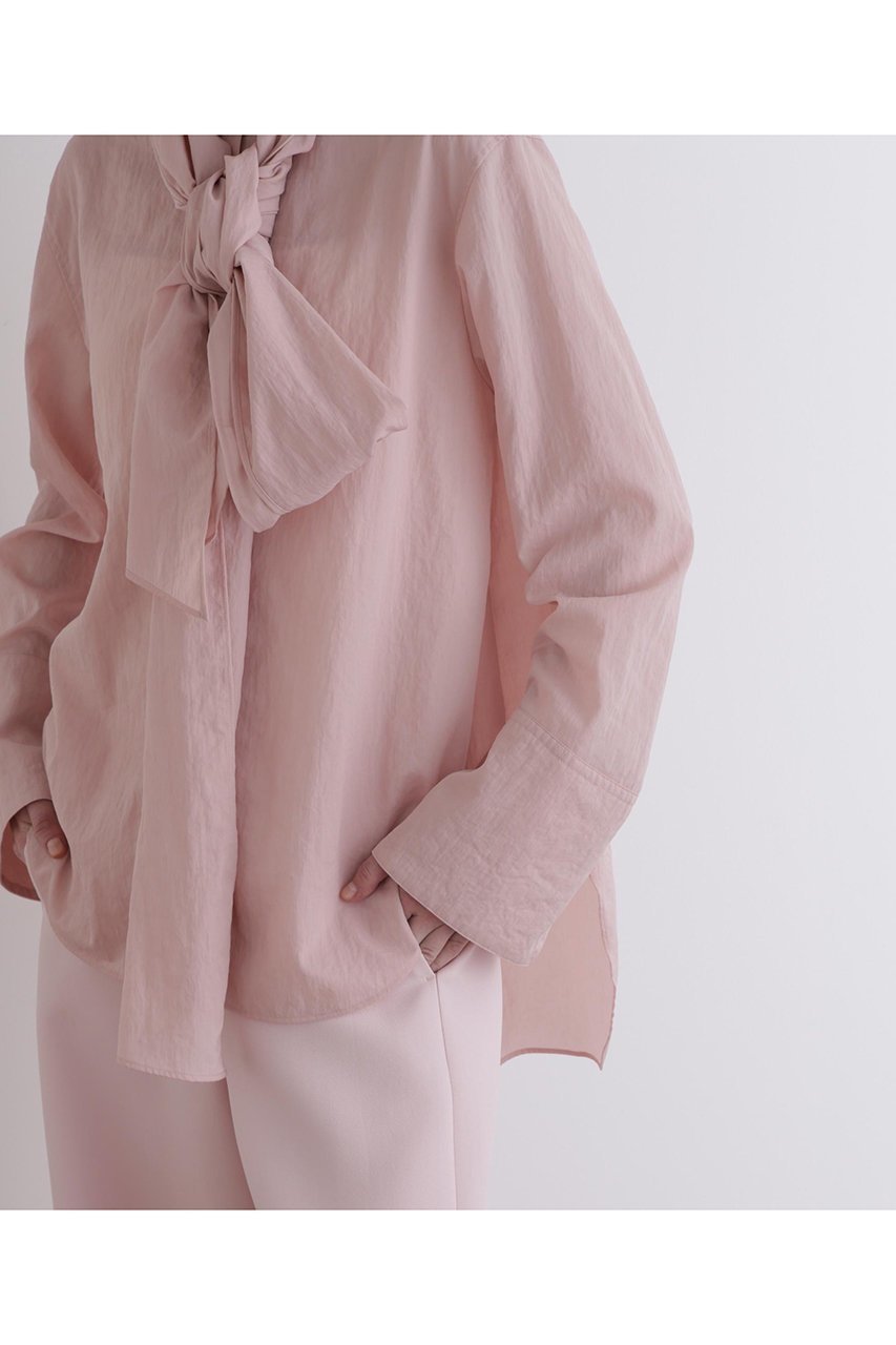 【ル フィル/LE PHIL】のコンパクトナイロンボウタイブラウス 人気、トレンドファッション・服の通販 founy(ファニー) 　ファッション　Fashion　レディースファッション　Fashion for Women　トップス・カットソー　Cut & Sew Tops　シャツ・ブラウス・オフィスカジュアル　Elegant Blouses & Button-Ups　おすすめ　Recommended / Our Picks　シンプル　Simple, Minimal　スタンダード　Standard, Basic　スリーブ　Sleeve, Long Sleeve / Short Sleeve　セットアップ　Set-Up, Coordinated Outfit　タフタ　Taffeta, Structured Fabric　ボトム　Bottoms, Lower Wear　ロング　Long, Long-Length　今季　This Season, Current Season　other-7|ID: prp329100004931431 ipo3291000000037013751