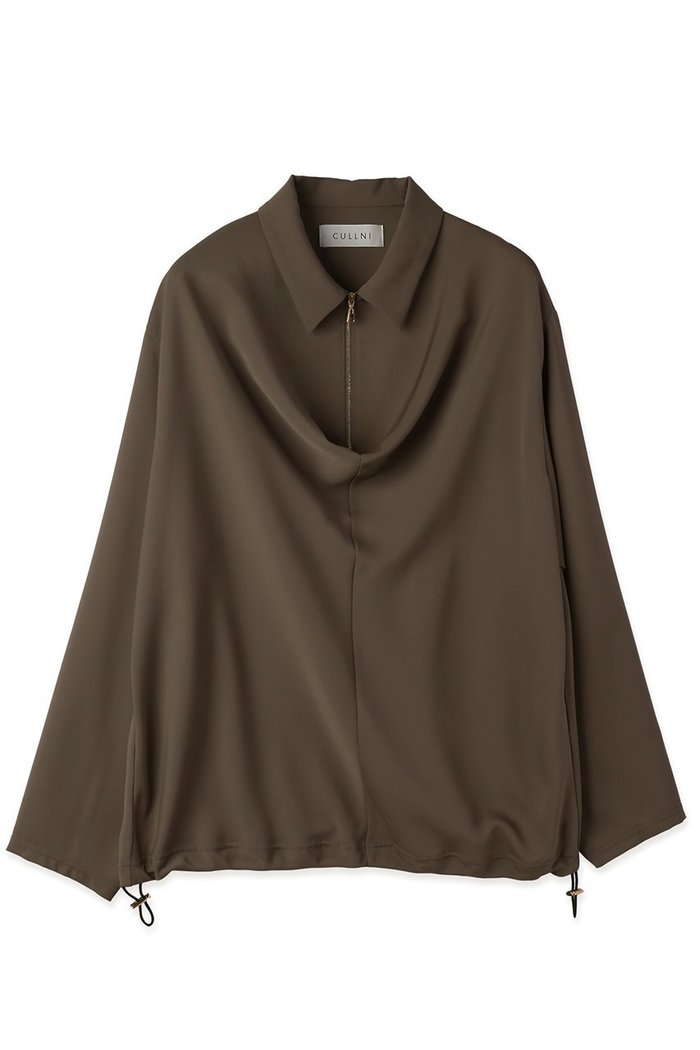 【クルニ/CULLNI】の【UNISEX】Airy Cloth ドレープ ドローストリング ハーフジップシャツ インテリア・キッズ・メンズ・レディースファッション・服の通販 founy(ファウニー) https://founy.com/ ファッション Fashion レディースファッション Fashion for Women トップス・カットソー Cut & Sew Tops シャツ・ブラウス・オフィスカジュアル Elegant Blouses & Button-Ups ユニセックス Unisex, Genderless ジャケット Jacket, Outerwear スリーブ Sleeve, Long Sleeve / Short Sleeve セットアップ Set-Up, Coordinated Outfit ドレープ Drape, Draping Fabric ドローコード Drawcord, Drawstring Cord ドローストリング Drawstring, Pull Cord リラックス Relax, Relaxed Fit ロング Long, Long-Length エレガント 上品 Elegant |ID: prp329100004931448 ipo3291000000037013838