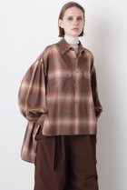 【ヒューエルミュージアム/hueLe Museum】の【STUMBLY】Ombre Check Blouse ブラウン|ID: prp329100004931450 ipo3291000000037013860