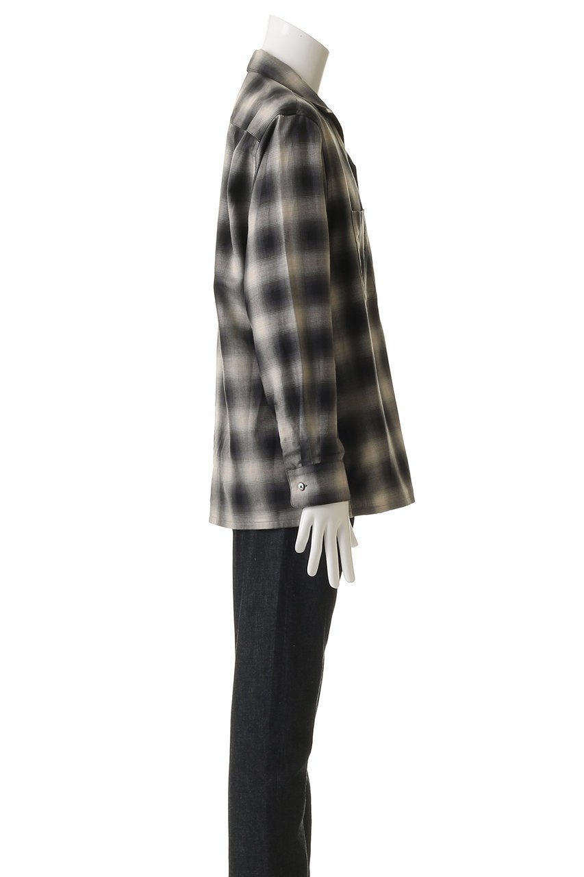 【セブン バイ セブン/SEVEN BY SEVEN / MEN】の【MEN】OMBRE CHECK オープンカラー シャツ 人気、トレンドファッション・服の通販 founy(ファニー) 　ファッション　Fashion　メンズファッション　Fashion for Men　シンプル　Simple, Minimal　スリーブ　Sleeve, Long Sleeve / Short Sleeve　ドレープ　Drape, Draping Fabric　リラックス　Relax, Relaxed Fit　ロング　Long, Long-Length　エレガント 上品　Elegant　other-3|ID: prp329100004931453 ipo3291000000037013898