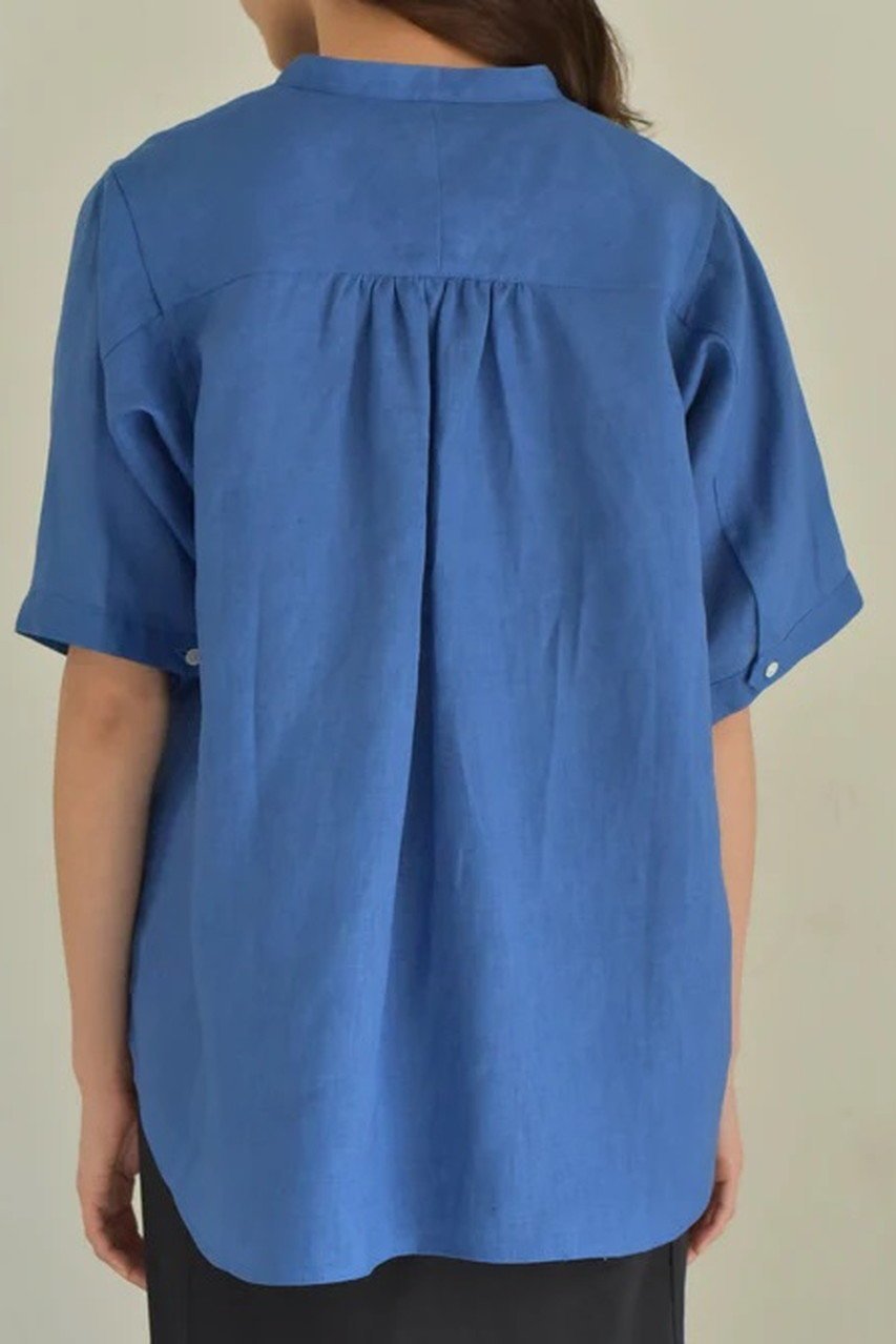 【レリル/lelill】のリネンベーシックシャツ 人気、トレンドファッション・服の通販 founy(ファニー) 　ファッション　Fashion　レディースファッション　Fashion for Women　トップス・カットソー　Cut & Sew Tops　シャツ・ブラウス・オフィスカジュアル　Elegant Blouses & Button-Ups　カフス　Cuff Design　ショート　Short, Short Length　スリーブ　Sleeve, Long Sleeve / Short Sleeve　タフタ　Taffeta, Structured Fabric　リネン　Linen, Linen Fabric　ロールアップ　Roll-Up, Cuffed Hem　夏　Summer　other-7|ID: prp329100004931462 ipo3291000000037014001