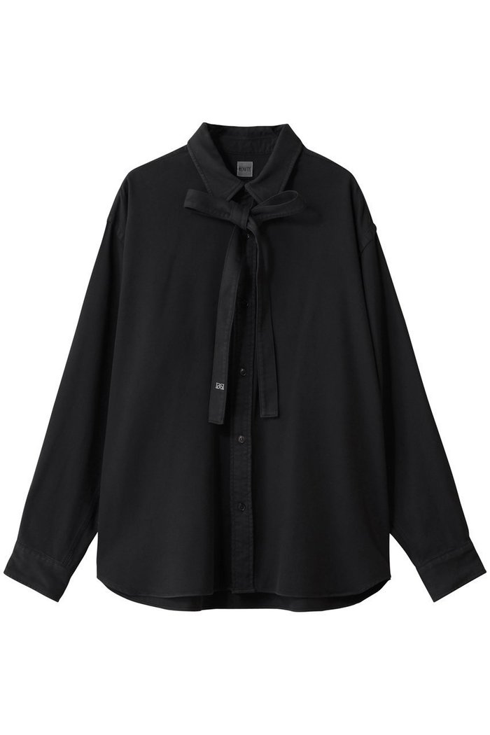 【バウト/BOWTE】のFINE COUNT COTTON PIECE DYE BOWTIE SHIRT/シャツ インテリア・キッズ・メンズ・レディースファッション・服の通販 founy(ファウニー) https://founy.com/ ファッション Fashion レディースファッション Fashion for Women トップス・カットソー Cut & Sew Tops シャツ・ブラウス・オフィスカジュアル Elegant Blouses & Button-Ups エレガント 上品 Elegant スリーブ Sleeve, Long Sleeve / Short Sleeve ロング Long, Long-Length 秋 Autumn |ID: prp329100004931476 ipo3291000000037014097