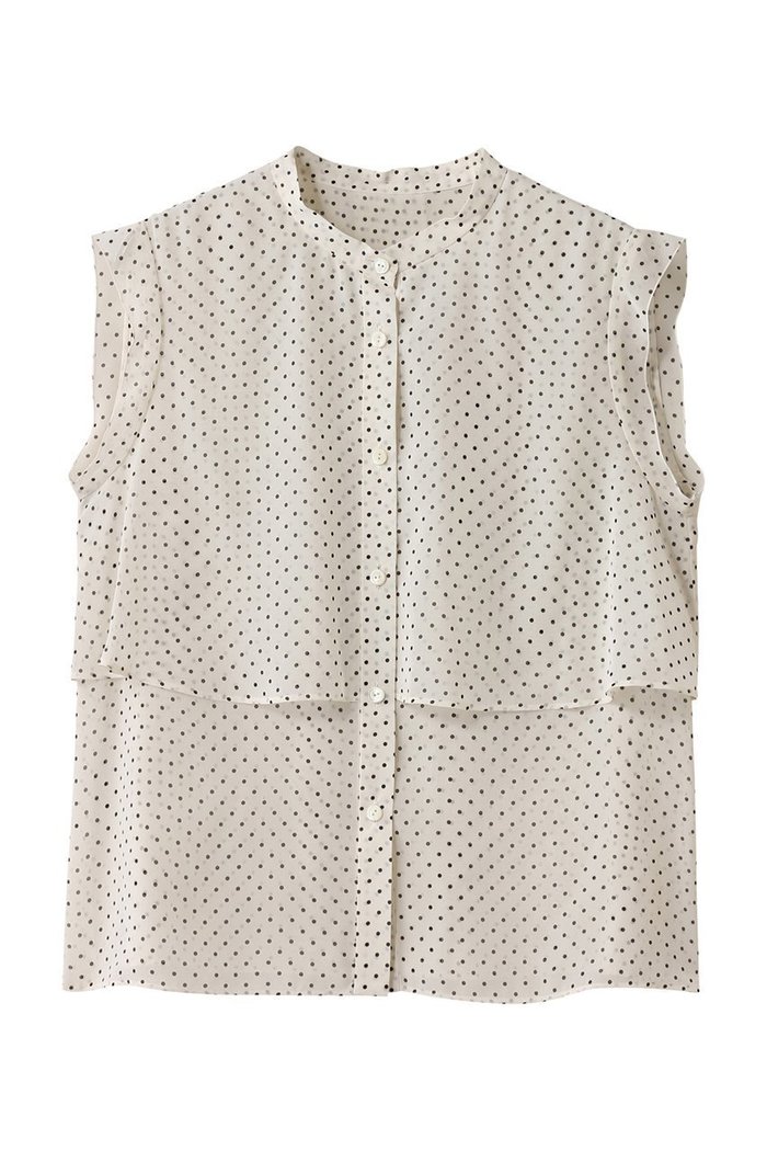 【アナイ/ANAYI】のドットPTシフォンノースリーブブラウス インテリア・キッズ・メンズ・レディースファッション・服の通販 founy(ファニー) https://founy.com/ ファッション Fashion レディースファッション Fashion for Women トップス・カットソー Cut & Sew Tops キャミソール&ノースリーブ Camisoles & Sleeveless Tops シャツ・ブラウス・オフィスカジュアル Elegant Blouses & Button-Ups シアー Sheer, See-Through シフォン Chiffon, Lightweight Fabric シンプル Simple, Minimal ドット Polka Dot, Dot Pattern ノースリーブ Sleeveless, No-Sleeve フェミニン Feminine, Girly プリント Print, Printed Pattern |ID: prp329100004931480 ipo3291000000037014133