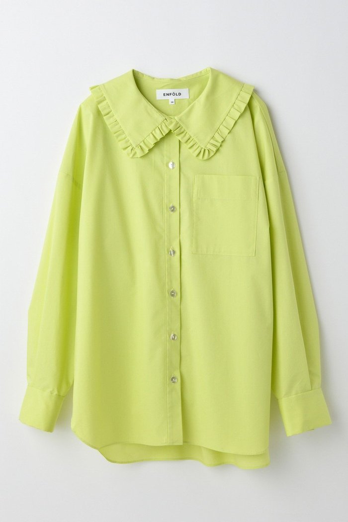 【エンフォルド/ENFOLD】のFRILL-COLLAR SHIRT/シャツ インテリア・キッズ・メンズ・レディースファッション・服の通販 founy(ファウニー) https://founy.com/ ファッション Fashion レディースファッション Fashion for Women トップス・カットソー Cut & Sew Tops シャツ・ブラウス・オフィスカジュアル Elegant Blouses & Button-Ups おすすめ Recommended / Our Picks インナー Innerwear サークル Circle, Round Design スリーブ Sleeve, Long Sleeve / Short Sleeve フリル Frill, Ruffle ロング Long, Long-Length |ID: prp329100004931484 ipo3291000000037014164