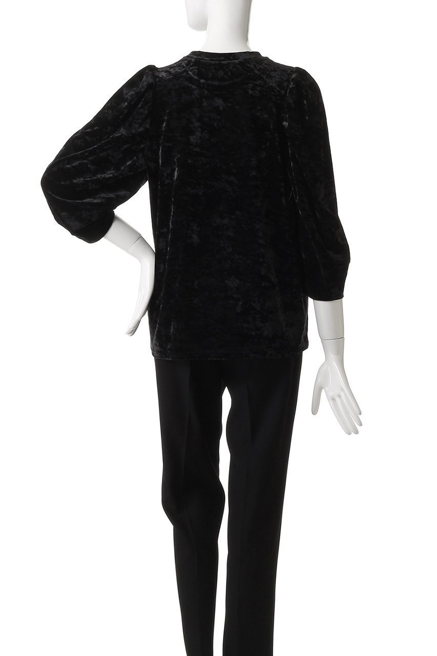 【オブラダ/Oblada】のシャーリングベロアトップス 人気、トレンドファッション・服の通販 founy(ファニー) 　ファッション　Fashion　レディースファッション　Fashion for Women　トップス・カットソー　Cut & Sew Tops　シャツ・ブラウス・オフィスカジュアル　Elegant Blouses & Button-Ups　ベロアトップス　Velour Tops / Velvet-Look Items　スリーブ　Sleeve, Long Sleeve / Short Sleeve　ベロア　Velour, Soft Velvet　ボトム　Bottoms, Lower Wear　リュクス　Luxury, Elegant, High-End, Chic　ロング　Long, Long-Length　other-4|ID: prp329100004931487 ipo3291000000037014193