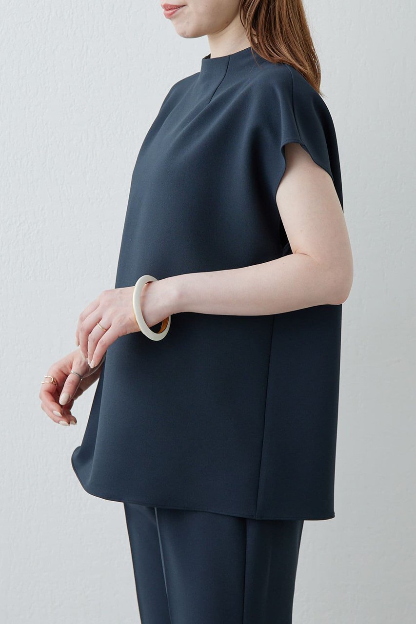 【ウィムガゼット/Whim Gazette】の【Drawing Numbers】ダブルクロスボトルフレンチブラウス 人気、トレンドファッション・服の通販 founy(ファニー) 　ファッション　Fashion　レディースファッション　Fashion for Women　トップス・カットソー　Cut & Sew Tops　シャツ・ブラウス・オフィスカジュアル　Elegant Blouses & Button-Ups　おすすめ　Recommended / Our Picks　エレガント 上品　Elegant　ショート　Short, Short Length　ストレッチ　Stretch, Stretchy Fabric　スリーブ　Sleeve, Long Sleeve / Short Sleeve　セットアップ　Set-Up, Coordinated Outfit　ダブル　Double, Double-Breasted　バランス　Balance, Style Balance　フレンチ　French, French Style　ボトルネック　Bottle Neck, Mock Neck　モダン　Modern, Contemporary　ワイド　Wide, Wide Fit　再入荷　Restock / Back in Stock　other-7|ID: prp329100004931498 ipo3291000000037014287