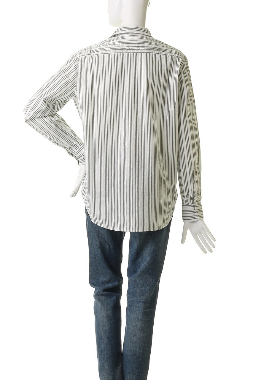 【フランク&アイリーン/Frank&Eileen】のEILEEN イタリアンコットン マルチストライプ プリント シャツ 人気、トレンドファッション・服の通販 founy(ファニー) 　ファッション　Fashion　レディースファッション　Fashion for Women　トップス・カットソー　Cut & Sew Tops　シャツ・ブラウス・オフィスカジュアル　Elegant Blouses & Button-Ups　ストライプ　Stripe, Striped Pattern　スリーブ　Sleeve, Long Sleeve / Short Sleeve　バランス　Balance, Style Balance　プリント　Print, Printed Pattern　ロング　Long, Long-Length　エレガント 上品　Elegant　other-4|ID: prp329100004931509 ipo3291000000037014353