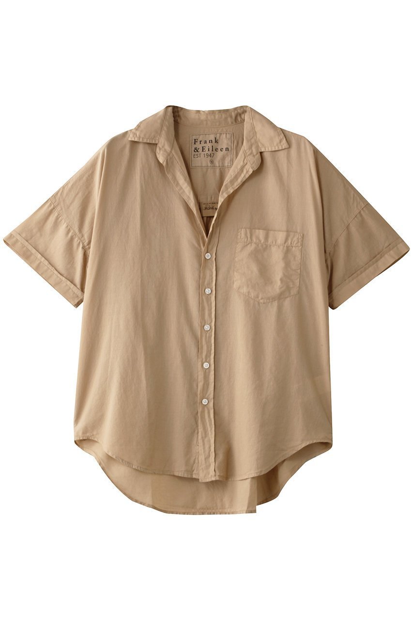 【フランク&アイリーン/Frank&Eileen】のROSE オーガニックボイル 半袖シャツ インテリア・キッズ・メンズ・レディースファッション・服の通販 founy(ファニー) 　ファッション　Fashion　レディースファッション　Fashion for Women　トップス・カットソー　Cut & Sew Tops　シャツ・ブラウス・オフィスカジュアル　Elegant Blouses & Button-Ups　サマー　Summer, Summer Style　ショート　Short, Short Length　スリーブ　Sleeve, Long Sleeve / Short Sleeve　ボトム　Bottoms, Lower Wear　半袖　Short Sleeve, Half Sleeve　定番　Standard, Basic Item　ベージュ|ID: prp329100004931521 ipo3291000000037014479