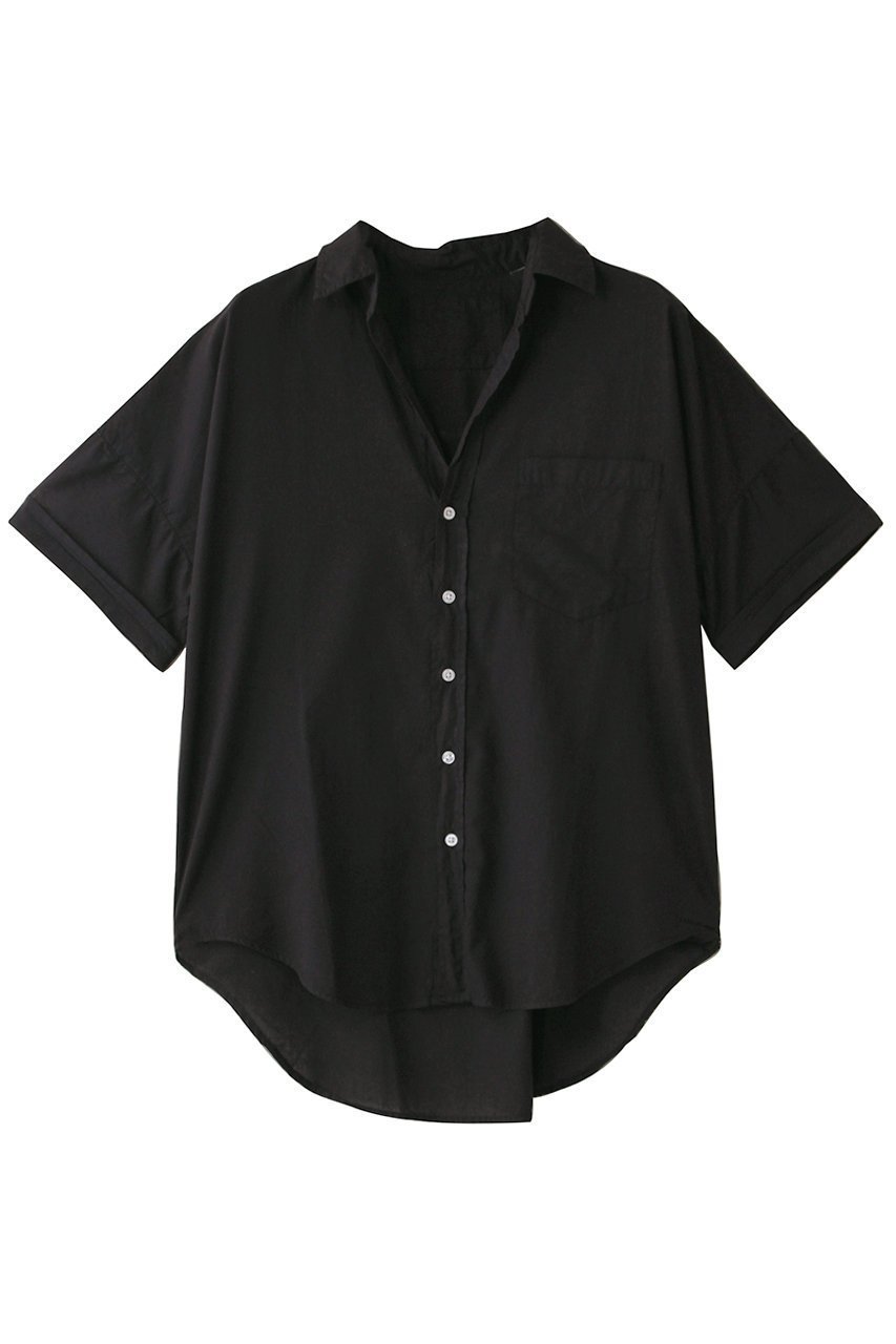 【フランク&アイリーン/Frank&Eileen】のROSE オーガニックボイル 半袖シャツ インテリア・キッズ・メンズ・レディースファッション・服の通販 founy(ファニー) 　ファッション　Fashion　レディースファッション　Fashion for Women　トップス・カットソー　Cut & Sew Tops　シャツ・ブラウス・オフィスカジュアル　Elegant Blouses & Button-Ups　サマー　Summer, Summer Style　ショート　Short, Short Length　スリーブ　Sleeve, Long Sleeve / Short Sleeve　ボトム　Bottoms, Lower Wear　半袖　Short Sleeve, Half Sleeve　定番　Standard, Basic Item　ブラック|ID: prp329100004931521 ipo3291000000037014485