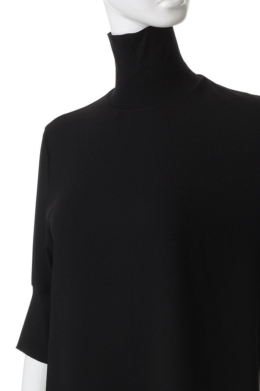 【ベイジ,/BEIGE,】のFLEUR(フルール)/ニットコンビハイネック半袖ブラウス 人気、トレンドファッション・服の通販 founy(ファニー) 　ファッション　Fashion　レディースファッション　Fashion for Women　トップス・カットソー　Cut & Sew Tops　ニット　Knit Tops & Sweaters　シャツ・ブラウス・オフィスカジュアル　Elegant Blouses & Button-Ups　とろみ　Fluid, Flowy Fabric　なめらか　Smooth, Silky Texture　ショート　Short, Short Length　スリーブ　Sleeve, Long Sleeve / Short Sleeve　エレガント 上品　Elegant　半袖　Short Sleeve, Half Sleeve　other-5|ID: prp329100004931524 ipo3291000000037014512