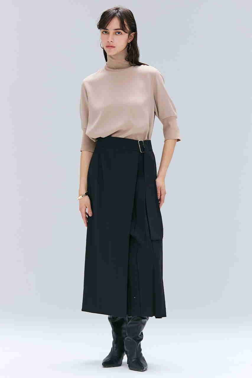 【ベイジ,/BEIGE,】のFLEUR(フルール)/ニットコンビハイネック半袖ブラウス 人気、トレンドファッション・服の通販 founy(ファニー) 　ファッション　Fashion　レディースファッション　Fashion for Women　トップス・カットソー　Cut & Sew Tops　ニット　Knit Tops & Sweaters　シャツ・ブラウス・オフィスカジュアル　Elegant Blouses & Button-Ups　とろみ　Fluid, Flowy Fabric　なめらか　Smooth, Silky Texture　ショート　Short, Short Length　スリーブ　Sleeve, Long Sleeve / Short Sleeve　エレガント 上品　Elegant　半袖　Short Sleeve, Half Sleeve　other-7|ID: prp329100004931524 ipo3291000000037014515