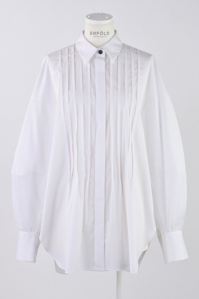 【エンフォルド/ENFOLD】のC/PEブロード ランダムタックSH/シャツ インテリア・キッズ・メンズ・レディースファッション・服の通販 founy(ファウニー) https://founy.com/ ファッション Fashion レディースファッション Fashion for Women トップス・カットソー Cut & Sew Tops シャツ・ブラウス・オフィスカジュアル Elegant Blouses & Button-Ups スリーブ Sleeve, Long Sleeve / Short Sleeve ブロード Broadcloth, Fine Cotton ランダム Random, Irregular ロング Long, Long-Length |ID: prp329100004931533 ipo3291000000037014577