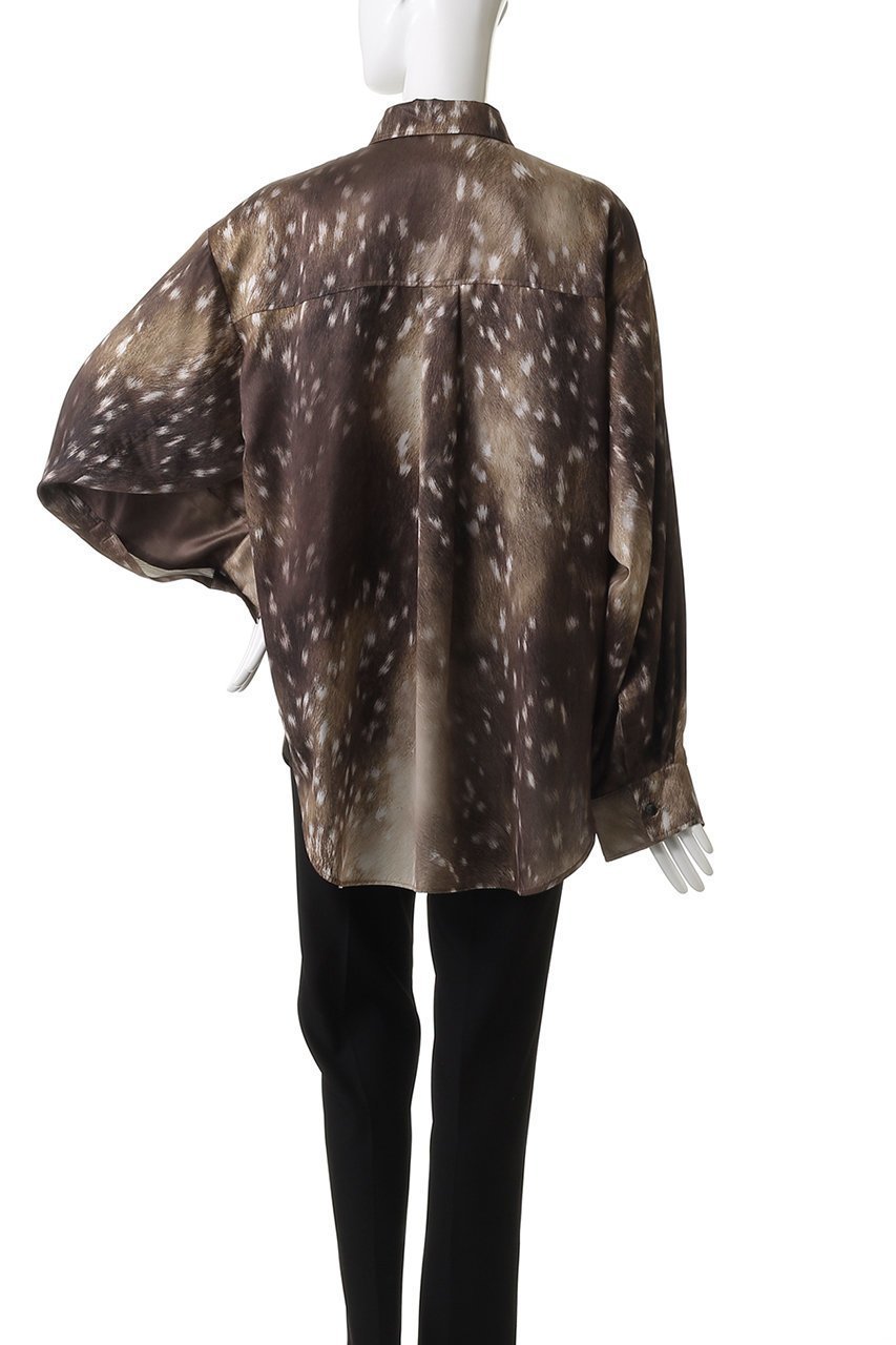 【プランク プロジェクト/PRANK PROJECT】のバンビプリントオーバーシャツ / Bambi Print Overshirt 人気、トレンドファッション・服の通販 founy(ファニー) 　ファッション　Fashion　レディースファッション　Fashion for Women　トップス・カットソー　Cut & Sew Tops　シャツ・ブラウス・オフィスカジュアル　Elegant Blouses & Button-Ups　サテン　Satin, Glossy Fabric　スリーブ　Sleeve, Long Sleeve / Short Sleeve　プリント　Print, Printed Pattern　ロング　Long, Long-Length　エレガント 上品　Elegant　other-4|ID: prp329100004931543 ipo3291000000037014658