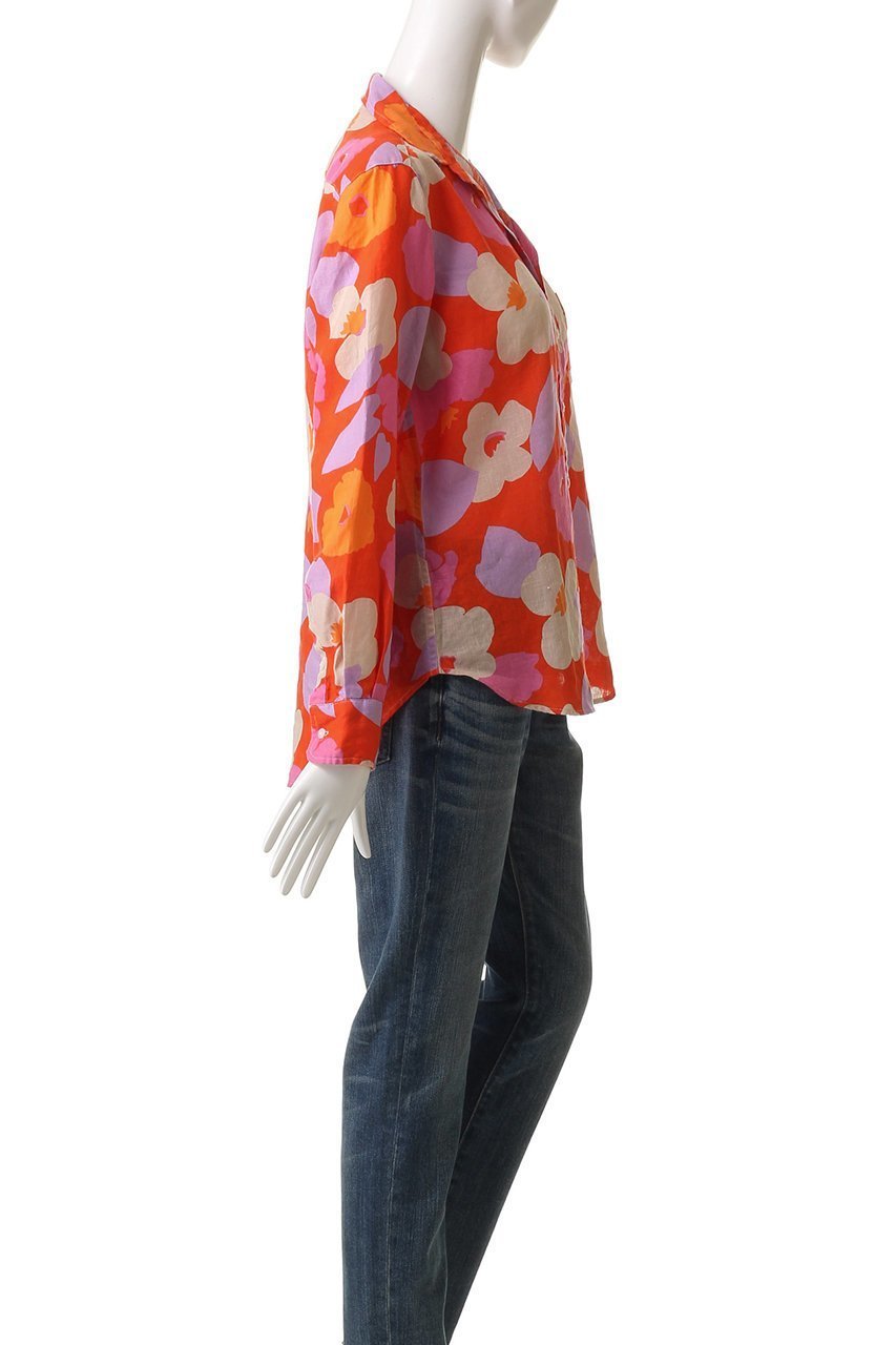 【フランク&アイリーン/Frank&Eileen】のEILEEN イタリアンリネン フラワープリント シャツ 人気、トレンドファッション・服の通販 founy(ファニー) 　ファッション　Fashion　レディースファッション　Fashion for Women　トップス・カットソー　Cut & Sew Tops　シャツ・ブラウス・オフィスカジュアル　Elegant Blouses & Button-Ups　花柄・フラワープリント・モチーフ　Floral Prints & Motifs / Flower Pattern Tops　スリーブ　Sleeve, Long Sleeve / Short Sleeve　フラワー　Flower, Floral　プリント　Print, Printed Pattern　リネン　Linen, Linen Fabric　ロング　Long, Long-Length　other-3|ID: prp329100004931554 ipo3291000000037014734