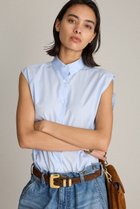 【ブリル/BRILL】のノースリーブシャツ 人気、トレンドファッション・服の通販 founy(ファニー) ファッション Fashion レディースファッション Fashion for Women トップス・カットソー Cut & Sew Tops キャミソール&ノースリーブ Camisoles & Sleeveless Tops シャツ・ブラウス・オフィスカジュアル Elegant Blouses & Button-Ups ノースリーブ Sleeveless, No-Sleeve ブロード Broadcloth, Fine Cotton エレガント 上品 Elegant thumbnail サックス|ID: prp329100004931561 ipo3291000000037014783