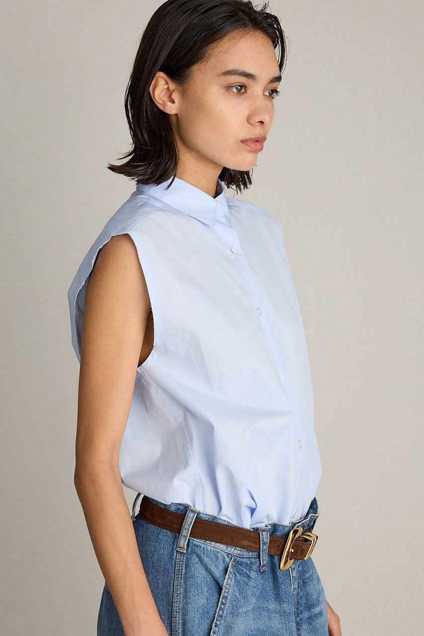 【ブリル/BRILL】のノースリーブシャツ 人気、トレンドファッション・服の通販 founy(ファニー) 　ファッション　Fashion　レディースファッション　Fashion for Women　トップス・カットソー　Cut & Sew Tops　キャミソール&ノースリーブ　Camisoles & Sleeveless Tops　シャツ・ブラウス・オフィスカジュアル　Elegant Blouses & Button-Ups　ノースリーブ　Sleeveless, No-Sleeve　ブロード　Broadcloth, Fine Cotton　エレガント 上品　Elegant　other-2|ID: prp329100004931561 ipo3291000000037014784
