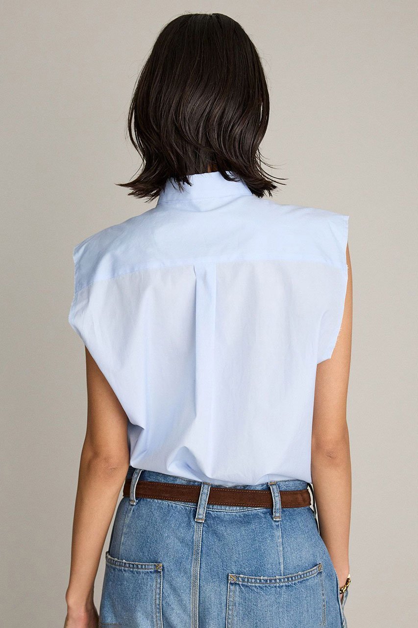 【ブリル/BRILL】のノースリーブシャツ 人気、トレンドファッション・服の通販 founy(ファニー) 　ファッション　Fashion　レディースファッション　Fashion for Women　トップス・カットソー　Cut & Sew Tops　キャミソール&ノースリーブ　Camisoles & Sleeveless Tops　シャツ・ブラウス・オフィスカジュアル　Elegant Blouses & Button-Ups　ノースリーブ　Sleeveless, No-Sleeve　ブロード　Broadcloth, Fine Cotton　エレガント 上品　Elegant　other-3|ID: prp329100004931561 ipo3291000000037014785