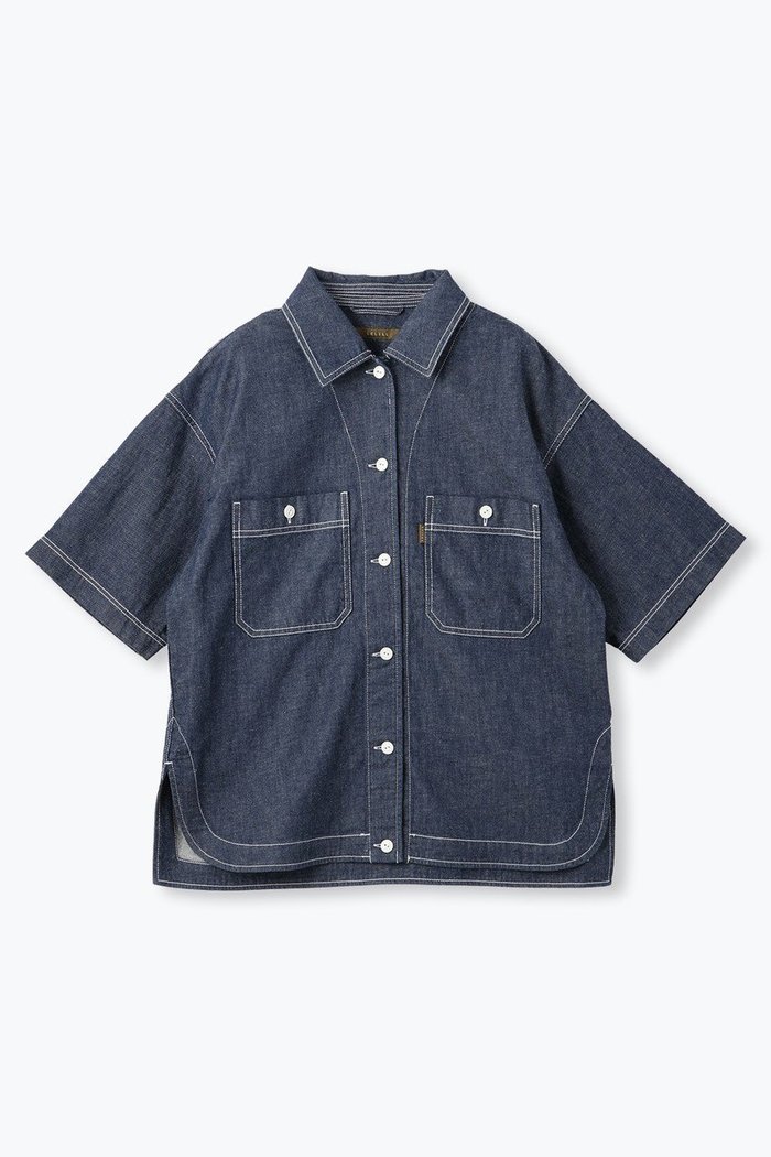 【レリル/lelill】のCLデニムオープンシャツ インテリア・キッズ・メンズ・レディースファッション・服の通販 founy(ファウニー) https://founy.com/ ファッション Fashion レディースファッション Fashion for Women トップス・カットソー Cut & Sew Tops シャツ・ブラウス・オフィスカジュアル Elegant Blouses & Button-Ups ショート Short, Short Length スリーブ Sleeve, Long Sleeve / Short Sleeve デニム Denim, Jeans Material トレンド Trend, Trending Now ポケット Pocket, Pocket Detail 夏 Summer |ID: prp329100004931579 ipo3291000000037014868