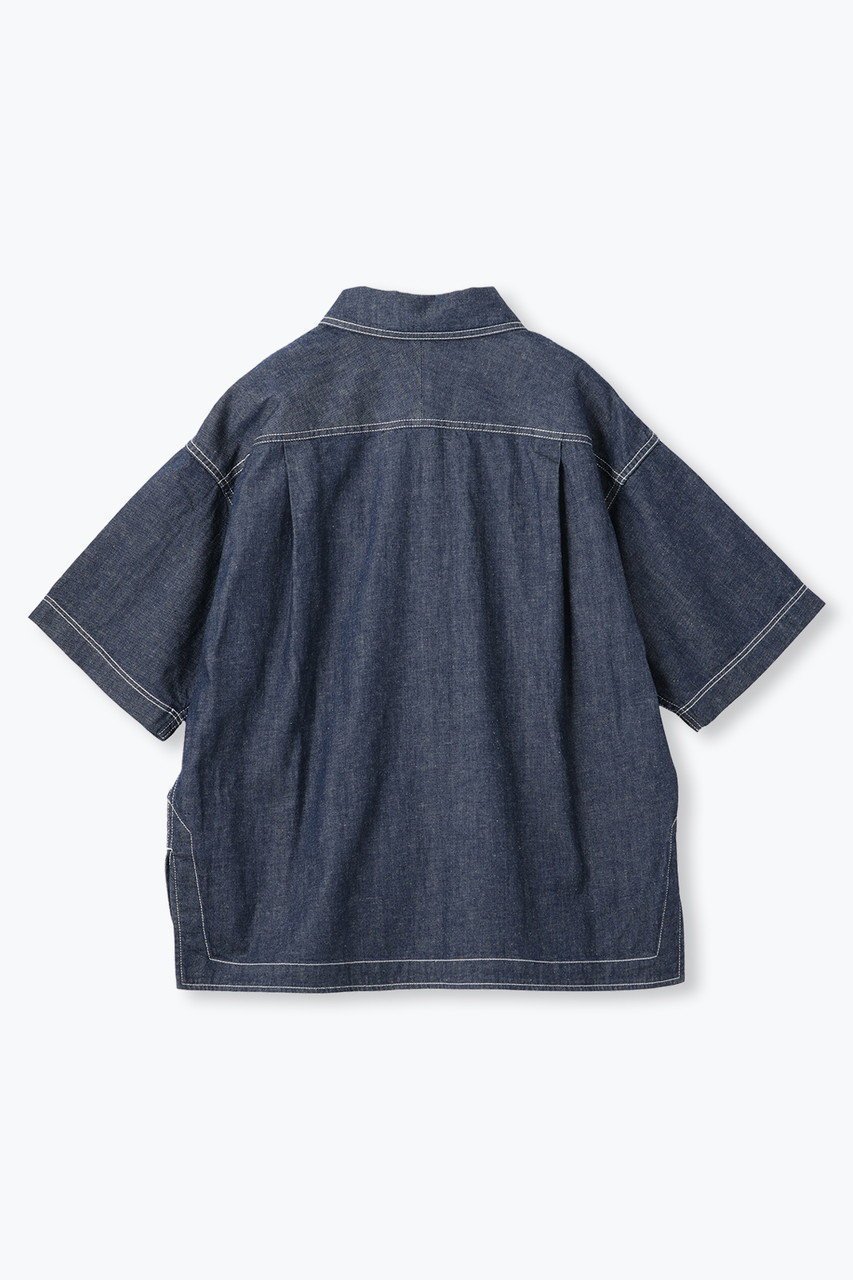 【レリル/lelill】のCLデニムオープンシャツ 人気、トレンドファッション・服の通販 founy(ファニー) 　ファッション　Fashion　レディースファッション　Fashion for Women　トップス・カットソー　Cut & Sew Tops　シャツ・ブラウス・オフィスカジュアル　Elegant Blouses & Button-Ups　ショート　Short, Short Length　スリーブ　Sleeve, Long Sleeve / Short Sleeve　デニム　Denim, Jeans Material　トレンド　Trend, Trending Now　ポケット　Pocket, Pocket Detail　夏　Summer　other-2|ID: prp329100004931579 ipo3291000000037014871