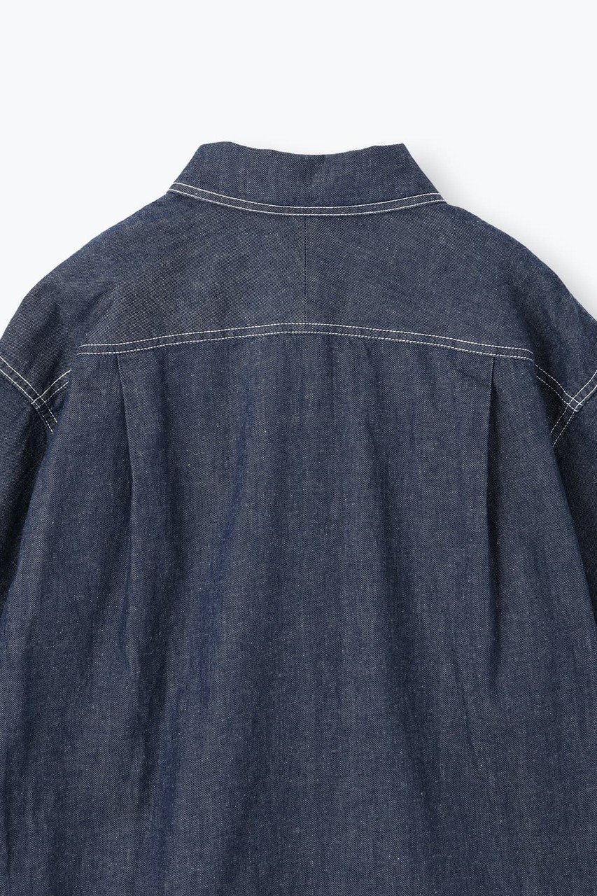 【レリル/lelill】のCLデニムオープンシャツ 人気、トレンドファッション・服の通販 founy(ファニー) 　ファッション　Fashion　レディースファッション　Fashion for Women　トップス・カットソー　Cut & Sew Tops　シャツ・ブラウス・オフィスカジュアル　Elegant Blouses & Button-Ups　ショート　Short, Short Length　スリーブ　Sleeve, Long Sleeve / Short Sleeve　デニム　Denim, Jeans Material　トレンド　Trend, Trending Now　ポケット　Pocket, Pocket Detail　夏　Summer　other-7|ID: prp329100004931579 ipo3291000000037014878