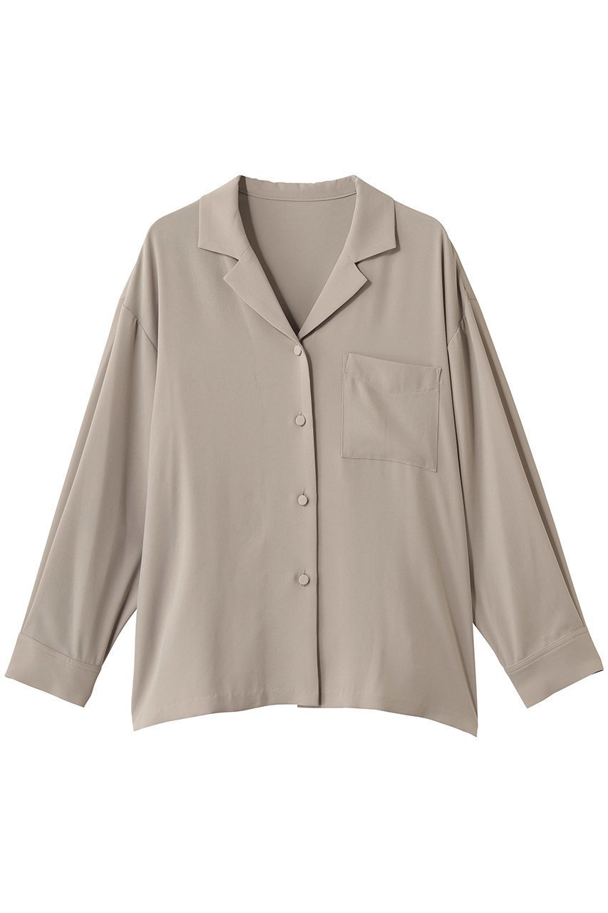 【ウィムガゼット/Whim Gazette】のトリアセブラウス インテリア・キッズ・メンズ・レディースファッション・服の通販 founy(ファニー) 　ファッション　Fashion　レディースファッション　Fashion for Women　トップス・カットソー　Cut & Sew Tops　シャツ・ブラウス・オフィスカジュアル　Elegant Blouses & Button-Ups　おすすめ　Recommended / Our Picks　なめらか　Smooth, Silky Texture　サテン　Satin, Glossy Fabric　ストレッチ　Stretch, Stretchy Fabric　スリーブ　Sleeve, Long Sleeve / Short Sleeve　セットアップ　Set-Up, Coordinated Outfit　ドレープ　Drape, Draping Fabric　バランス　Balance, Style Balance　パッチ　Patch, Appliqué　フォルム　Silhouette, Form　ポケット　Pocket, Pocket Detail　マニッシュ　Mannish, Boyish　モダン　Modern, Contemporary　リラックス　Relax, Relaxed Fit　ロング　Long, Long-Length　エレガント 上品　Elegant　ベージュ|ID: prp329100004931595 ipo3291000000037014929