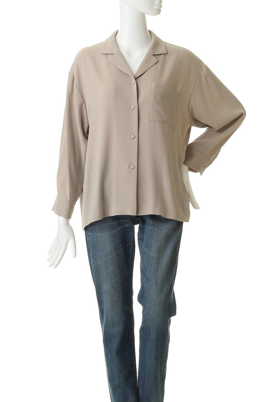 【ウィムガゼット/Whim Gazette】のトリアセブラウス 人気、トレンドファッション・服の通販 founy(ファニー) 　ファッション　Fashion　レディースファッション　Fashion for Women　トップス・カットソー　Cut & Sew Tops　シャツ・ブラウス・オフィスカジュアル　Elegant Blouses & Button-Ups　おすすめ　Recommended / Our Picks　なめらか　Smooth, Silky Texture　サテン　Satin, Glossy Fabric　ストレッチ　Stretch, Stretchy Fabric　スリーブ　Sleeve, Long Sleeve / Short Sleeve　セットアップ　Set-Up, Coordinated Outfit　ドレープ　Drape, Draping Fabric　バランス　Balance, Style Balance　パッチ　Patch, Appliqué　フォルム　Silhouette, Form　ポケット　Pocket, Pocket Detail　マニッシュ　Mannish, Boyish　モダン　Modern, Contemporary　リラックス　Relax, Relaxed Fit　ロング　Long, Long-Length　エレガント 上品　Elegant　other-2|ID: prp329100004931595 ipo3291000000037014932