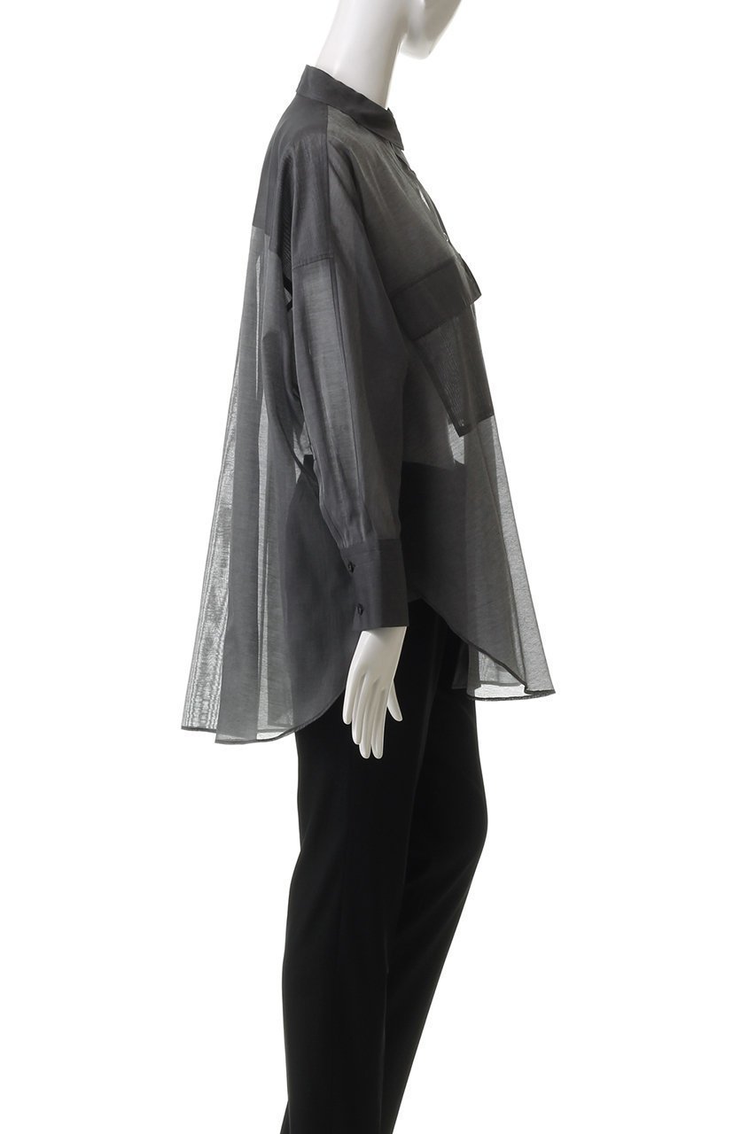 【サクラ/SACRA】のプレミアムシルクコットンシャツ 人気、トレンドファッション・服の通販 founy(ファニー) 　ファッション　Fashion　レディースファッション　Fashion for Women　トップス・カットソー　Cut & Sew Tops　シャツ・ブラウス・オフィスカジュアル　Elegant Blouses & Button-Ups　イタリア　Italy　シアー　Sheer, See-Through　シルク　Silk, 100% Silk　スリーブ　Sleeve, Long Sleeve / Short Sleeve　フォルム　Silhouette, Form　ポケット　Pocket, Pocket Detail　ミリタリー　Military, Army Style　ロング　Long, Long-Length　other-3|ID: prp329100004931606 ipo3291000000037015027