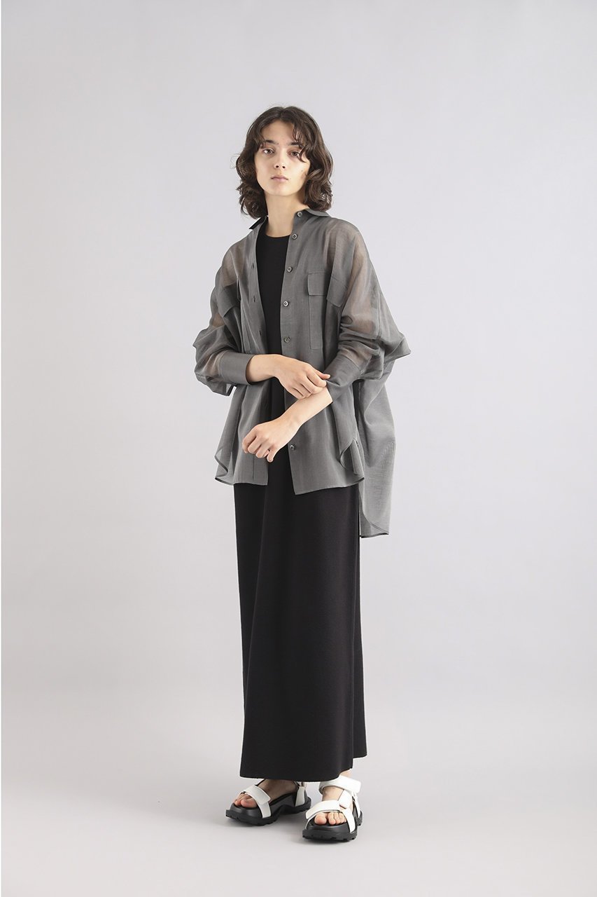 【サクラ/SACRA】のプレミアムシルクコットンシャツ 人気、トレンドファッション・服の通販 founy(ファニー) 　ファッション　Fashion　レディースファッション　Fashion for Women　トップス・カットソー　Cut & Sew Tops　シャツ・ブラウス・オフィスカジュアル　Elegant Blouses & Button-Ups　イタリア　Italy　シアー　Sheer, See-Through　シルク　Silk, 100% Silk　スリーブ　Sleeve, Long Sleeve / Short Sleeve　フォルム　Silhouette, Form　ポケット　Pocket, Pocket Detail　ミリタリー　Military, Army Style　ロング　Long, Long-Length　other-8|ID: prp329100004931606 ipo3291000000037015036