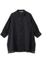 【ミディウミソリッド/MIDIUMISOLID】のsheer slit slv tunic shirt.S シャツ navy|ID: prp329100004931611 ipo3291000000037015057