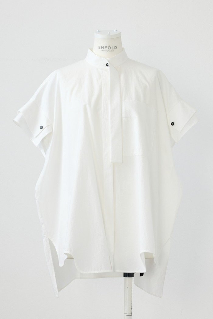 【エンフォルド/ENFOLD】のROLL-UP SLEEVES SHIRT/シャツ インテリア・キッズ・メンズ・レディースファッション・服の通販 founy(ファウニー) https://founy.com/ ファッション Fashion レディースファッション Fashion for Women トップス・カットソー Cut & Sew Tops シャツ・ブラウス・オフィスカジュアル Elegant Blouses & Button-Ups サマー Summer, Summer Style ショート Short, Short Length スリット Slit, Slit Detail スリーブ Sleeve, Long Sleeve / Short Sleeve ヨーク Yoke, Yoke Design ワイド Wide, Wide Fit 長袖 Long Sleeve, Full Sleeve |ID: prp329100004931645 ipo3291000000037015279