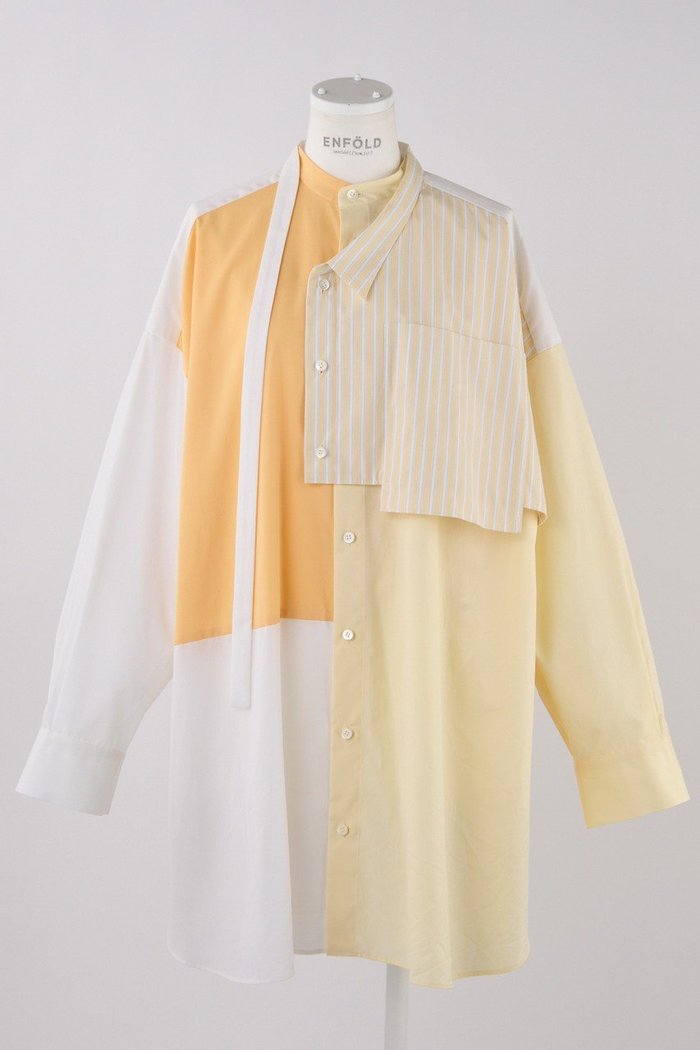 【エンフォルド/ENFOLD】のSUMMER LOOSE SHIRT/シャツ インテリア・キッズ・メンズ・レディースファッション・服の通販 founy(ファウニー) https://founy.com/ ファッション Fashion レディースファッション Fashion for Women トップス・カットソー Cut & Sew Tops シャツ・ブラウス・オフィスカジュアル Elegant Blouses & Button-Ups おすすめ Recommended / Our Picks イエロー Yellow カフス Cuff Design ショート Short, Short Length スリーブ Sleeve, Long Sleeve / Short Sleeve ロング Long, Long-Length 夏 Summer 長袖 Long Sleeve, Full Sleeve |ID: prp329100004931674 ipo3291000000037015448