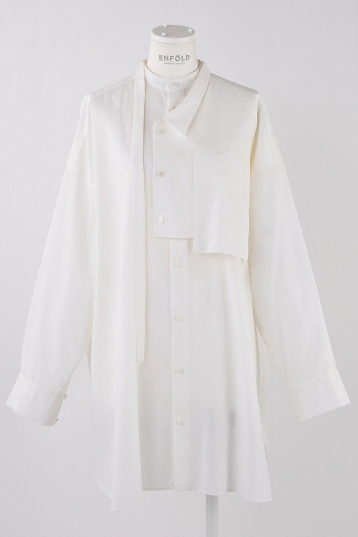 【エンフォルド/ENFOLD】のSUMMER LOOSE SHIRT/シャツ インテリア・キッズ・メンズ・レディースファッション・服の通販 founy(ファウニー) https://founy.com/ ファッション Fashion レディースファッション Fashion for Women トップス・カットソー Cut & Sew Tops シャツ・ブラウス・オフィスカジュアル Elegant Blouses & Button-Ups おすすめ Recommended / Our Picks カフス Cuff Design ショート Short, Short Length スリーブ Sleeve, Long Sleeve / Short Sleeve ロング Long, Long-Length 夏 Summer 長袖 Long Sleeve, Full Sleeve |ID: prp329100004931676 ipo3291000000037015457