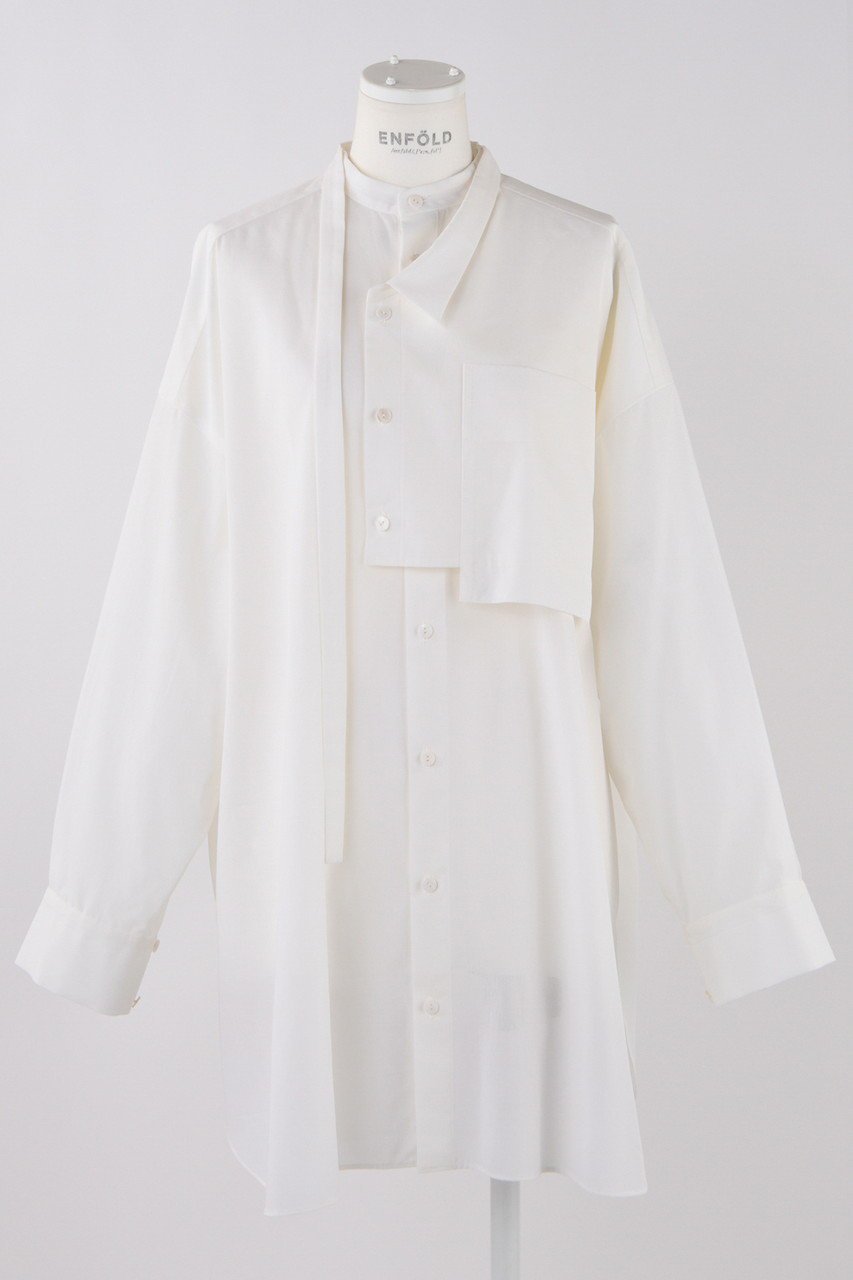 【エンフォルド/ENFOLD】のSUMMER LOOSE SHIRT/シャツ インテリア・キッズ・メンズ・レディースファッション・服の通販 founy(ファニー) 　ファッション　Fashion　レディースファッション　Fashion for Women　トップス・カットソー　Cut & Sew Tops　シャツ・ブラウス・オフィスカジュアル　Elegant Blouses & Button-Ups　おすすめ　Recommended / Our Picks　カフス　Cuff Design　ショート　Short, Short Length　スリーブ　Sleeve, Long Sleeve / Short Sleeve　ロング　Long, Long-Length　夏　Summer　長袖　Long Sleeve, Full Sleeve　ホワイト|ID: prp329100004931676 ipo3291000000037015459