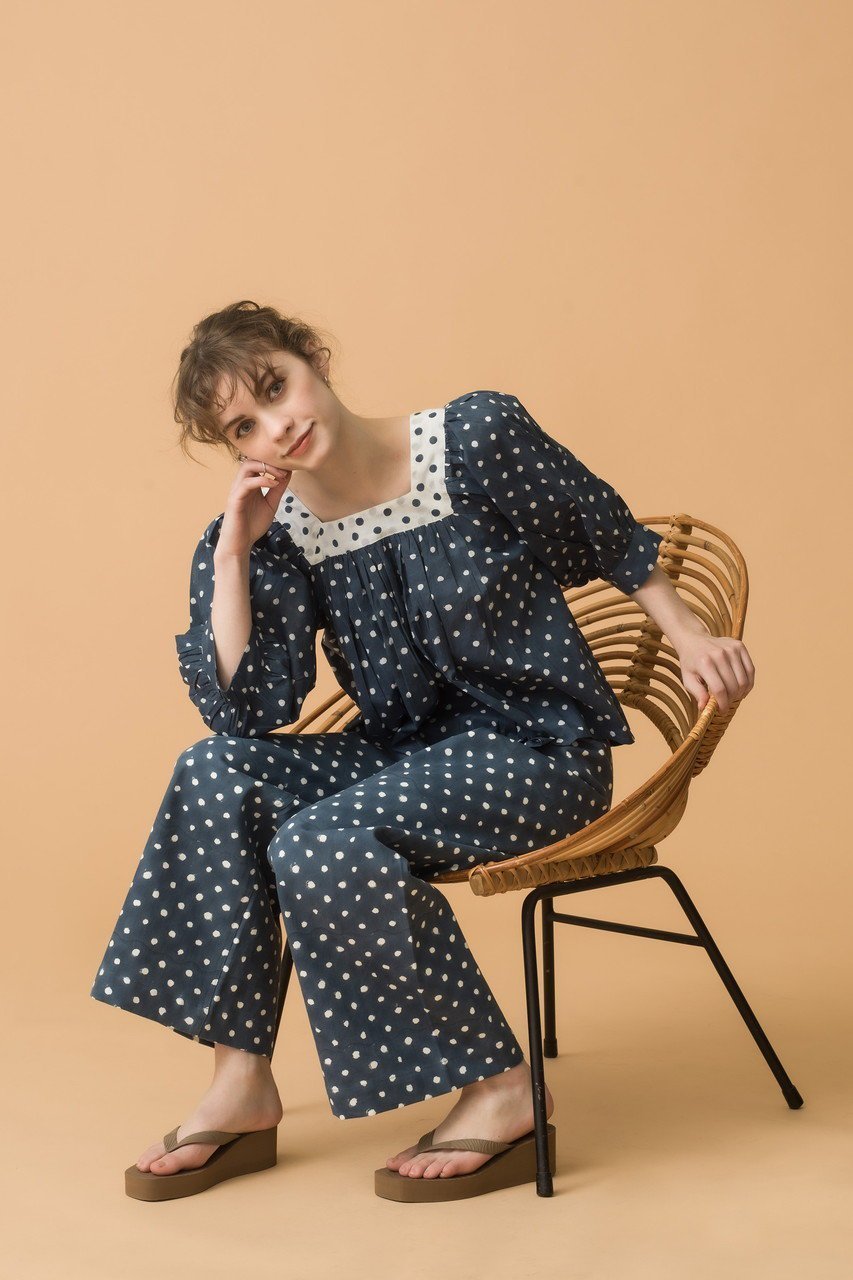 【エスゼット ブロックプリント/SZ Blockprints】のVITI TOP POLKA DOT スクエアネックブラウス 人気、トレンドファッション・服の通販 founy(ファニー) 　ファッション　Fashion　レディースファッション　Fashion for Women　トップス・カットソー　Cut & Sew Tops　シャツ・ブラウス・オフィスカジュアル　Elegant Blouses & Button-Ups　インド　Indian Textile　ギャザー　Gathered, Ruffled　クロップド　Cropped, Short Length　ショート　Short, Short Length　スクエア　Square, Square Shape　スリーブ　Sleeve, Long Sleeve / Short Sleeve　ドット　Polka Dot, Dot Pattern　ブロック　Block, Solid Block Pattern　プリント　Print, Printed Pattern　夏　Summer　other-6|ID: prp329100004931697 ipo3291000000037015589
