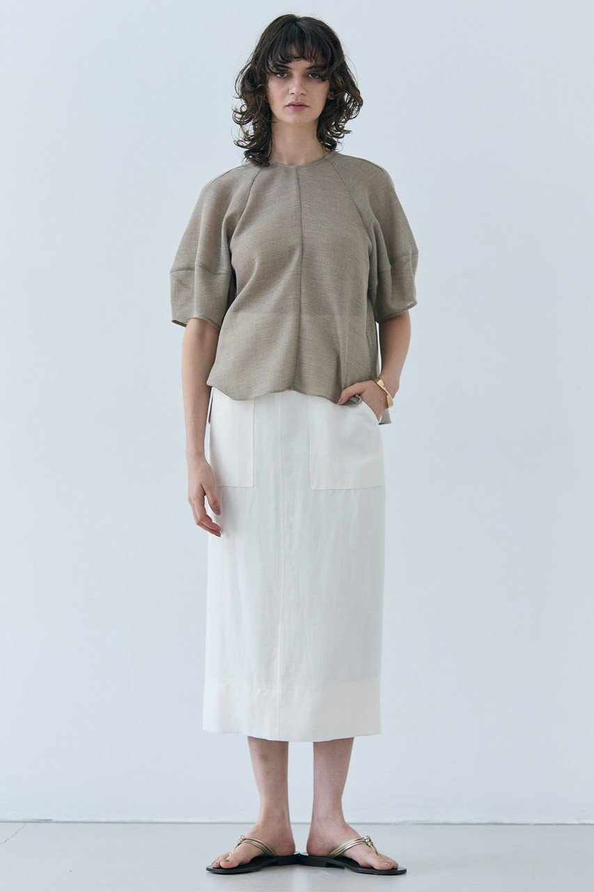 【ベイジ,/BEIGE,】のLIATRIS(リアトリス)/バックリボンハーフスリーブブラウス 人気、トレンドファッション・服の通販 founy(ファニー) 　ファッション　Fashion　レディースファッション　Fashion for Women　トップス・カットソー　Cut & Sew Tops　シャツ・ブラウス・オフィスカジュアル　Elegant Blouses & Button-Ups　シアー　Sheer, See-Through　ショート　Short, Short Length　スリーブ　Sleeve, Long Sleeve / Short Sleeve　フェミニン　Feminine, Girly　リボン　Ribbon, Bow　other-6|ID: prp329100004931700 ipo3291000000037015608