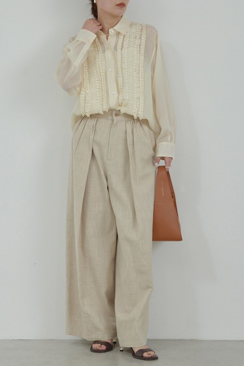 【ガリャルダガランテ/GALLARDAGALANTE】の【HERITANOVUM】フリンジシャツ 人気、トレンドファッション・服の通販 founy(ファニー) 　ファッション　Fashion　レディースファッション　Fashion for Women　トップス・カットソー　Cut & Sew Tops　シャツ・ブラウス・オフィスカジュアル　Elegant Blouses & Button-Ups　とろみ　Fluid, Flowy Fabric　シルク　Silk, 100% Silk　スタンダード　Standard, Basic　スリーブ　Sleeve, Long Sleeve / Short Sleeve　セットアップ　Set-Up, Coordinated Outfit　ツイル　Twist, Twisted Detail　フリンジ　Fringe, Tassel　ロング　Long, Long-Length　ワイド　Wide, Wide Fit　エレガント 上品　Elegant　other-6|ID: prp329100004931705 ipo3291000000037015637