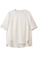 【デザイン ワークス/DESIGN WORKS】のベーシックTブラウス 大人の最旬トレンドファッション＆コーディネート founy(ファウニー) ファッション Fashion レディースファッション Fashion for Women トップス・カットソー Cut & Sew Tops シャツ・ブラウス・オフィスカジュアル Elegant Blouses & Button-Ups ショート Short, Short Length スリット Slit, Slit Detail スリーブ Sleeve, Long Sleeve / Short Sleeve ベーシック Basic, Essential 再入荷 Restock / Back in Stock |ID:prp329100004931713