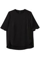 【デザイン ワークス/DESIGN WORKS】のベーシックTブラウス 人気、トレンドファッション・服の通販 founy(ファニー) ファッション Fashion レディースファッション Fashion for Women トップス・カットソー Cut & Sew Tops シャツ・ブラウス・オフィスカジュアル Elegant Blouses & Button-Ups ショート Short, Short Length スリット Slit, Slit Detail スリーブ Sleeve, Long Sleeve / Short Sleeve ベーシック Basic, Essential thumbnail ブラック|ID: prp329100004931713 ipo3291000000037015689