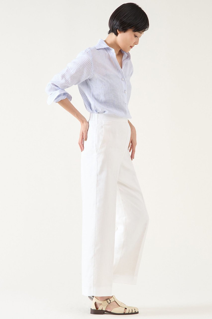 【マルティニーク/martinique】の《定番》リネンパールスキッパーシャツ 人気、トレンドファッション・服の通販 founy(ファニー) 　ファッション　Fashion　レディースファッション　Fashion for Women　トップス・カットソー　Cut & Sew Tops　シャツ・ブラウス・オフィスカジュアル　Elegant Blouses & Button-Ups　エレガント 上品　Elegant　スキッパー　Skipper, Open Collar　スリーブ　Sleeve, Long Sleeve / Short Sleeve　パール　Pearl, Pearl Accent　フェミニン　Feminine, Girly　リネン　Linen, Linen Fabric　ロング　Long, Long-Length　夏　Summer　定番　Standard, Basic Item　other-5|ID: prp329100004931732 ipo3291000000037015802