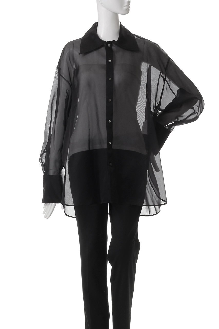 【セアン/SCEARN】のSILK SATIN ORGANDIE ブラウス 人気、トレンドファッション・服の通販 founy(ファニー) 　ファッション　Fashion　レディースファッション　Fashion for Women　トップス・カットソー　Cut & Sew Tops　シャツ・ブラウス・オフィスカジュアル　Elegant Blouses & Button-Ups　オーガンジー　Organza Fabric　カフス　Cuff Design　サテン　Satin, Glossy Fabric　シルク　Silk, 100% Silk　スリーブ　Sleeve, Long Sleeve / Short Sleeve　パーティ　Party, Party Style　リュクス　Luxury, Elegant, High-End, Chic　ロング　Long, Long-Length　other-2|ID: prp329100004931792 ipo3291000000037016085